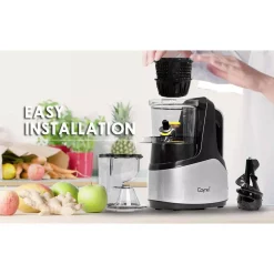 Juicers Boyel Living Silver Slow Black Masticating Juicer Cold Press High Yield Vertical Juicer -MegaChef Sales Shop silver boyel living juicers sj44806 fa 1000