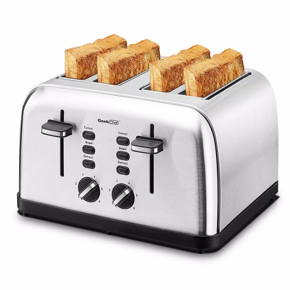 Toasters Boyel Living 1500 W 4-Slice Silver Wide Slot Toaster With Dual Control Panels 10 Toasters Boyel Living 1500 W 4-Slice Silver Wide Slot Toaster With Dual Control Panels - Image 10
