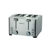 Toasters Boyel Living 1500 W 4-Slice Silver Wide Slot Toaster With 6 Bread Shade Settings And Removable Crumb Tray