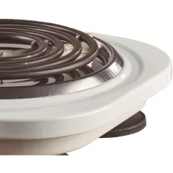 Food Warmers Brentwood Appliances Single Burner 6.5 In. White Electric Burner -MegaChef Sales Shop silver brentwood appliances hot plates ts 321w 4f 1000
