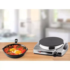 Food Warmers Brentwood Appliances 1000W Single Burner 10 In. Silver Electric Hot Plate -MegaChef Sales Shop silver brentwood appliances hot plates ts 337 31 1000