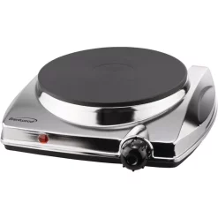 Food Warmers Brentwood Appliances 1000W Single Burner 10 In. Silver Electric Hot Plate
