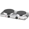 Food Warmers Brentwood Appliances 1440W 2-Burner 7.5 In. Silver Electric Hot Plate