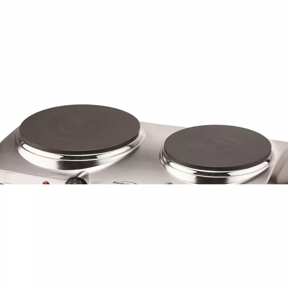 Food Warmers Brentwood Appliances 1440W 2-Burner 7.5 In. Silver Electric Hot Plate 7 Food Warmers Brentwood Appliances 1440W 2-Burner 7.5 In. Silver Electric Hot Plate - Image 7