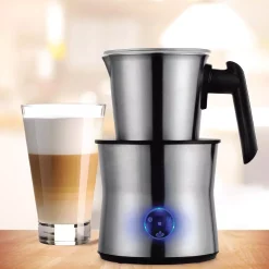 Coffee Makers Brentwood Appliances 15 Oz. Silver Cordless Electric Milk Frother With Warmer And Hot Chocolate Maker -MegaChef Sales Shop silver brentwood appliances milk frothers ga 401s 31 1000