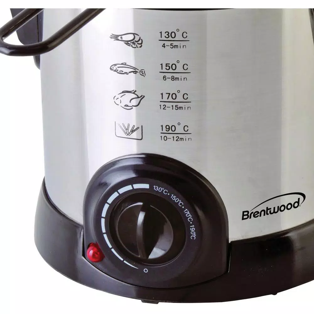 Deep Fryers Brentwood 1.1 Qt. Stainless Steel Electric Deep Fryer 5 Deep Fryers Brentwood 1.1 Qt. Stainless Steel Electric Deep Fryer - Image 5