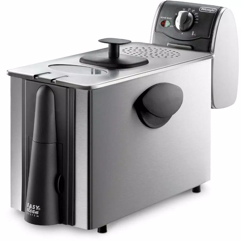 Deep Fryers DeLonghi Dual Zone 4L Stainless Steel Deep Fryer With Easy Clean Drain System 1 Deep Fryers DeLonghi Dual Zone 4L Stainless Steel Deep Fryer With Easy Clean Drain System