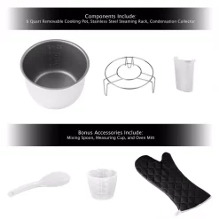 Cookers Classic Cuisine 4-in-1 Multi-Function 6 Qt. Silver Electric Pressure Cooker -MegaChef Sales Shop silver classic cuisine electric pressure cookers m030115 1f 1000