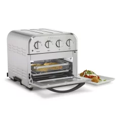 Air Fryers Cuisinart Compact 1.2 Qt. Silver Airfryer Toaster Oven -MegaChef Sales Shop silver cuisinart air fryers toa 28 1f 1000
