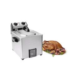 Deep Fryers Cuisinart Extra-Large Rotisserie Deep Fryer 8 Deep Fryers Cuisinart Extra-Large Rotisserie Deep Fryer -MegaChef Sales Shop silver cuisinart deep fryers cdf 500 c3 1000