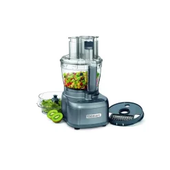 Food Processing Cuisinart Elemental 13-Cup 3-Speed Gray Food Processor And Dicing Kit -MegaChef Sales Shop silver cuisinart food processors fp 13dgm 4f 1000