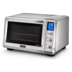 Toasters DeLonghi Livenza 2000 W 2-Slice Stainless Steel Convection Toaster Oven With Broiler -MegaChef Sales Shop silver delonghi toaster ovens eo241250m 4f 1000