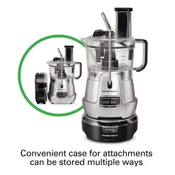 Food Processing Hamilton Beach Stack & Snap 8-Cup 3-Speed Silver Food Processor With Built-in Bowl Scraper -MegaChef Sales Shop silver hamilton beach food processors 70820 66 1000