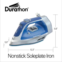 Irons Hamilton Beach Durathon Nonstick Soleplate Iron -MegaChef Sales Shop silver hamilton beach irons 19804 d4 1000