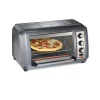 Toasters Hamilton Beach Easy Reach 1500-Watts 6-Slice Grey Toaster Oven With Roll-Top Door