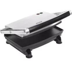Electric Skillets & Indoor Grills IMUSA 1000 W Silver Non-Stick Panini Press -MegaChef Sales Shop silver imusa panini presses gau 80103 44 1000