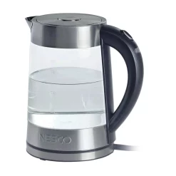Electric Kettles Nesco 7-Cup Silver Electric Kettle With Built-In Cord Storage