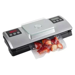 Food Processing Nesco Silver Food Vacuum Sealer With Bag Cutter -MegaChef Sales Shop silver nesco food vacuum sealers vss 01 1f 1000