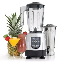 Blenders Omega 1 HP 48 Oz. 2-Speed Silver Blender -MegaChef Sales Shop silver omega countertop blenders bl390s 4f 1000
