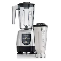 Blenders Omega 1 HP 48 Oz. 2-Speed Silver Blender -MegaChef Sales Shop silver omega countertop blenders bl390s c3 1000