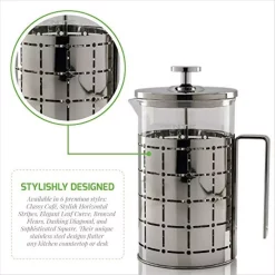 Coffee Makers Ovente 3-Cup Silver Borosilicate Glass Heat-Resistant Cafetiere French Press Coffee And Tea Maker With Free Measuring Scoop 10 Coffee Makers Ovente 3-Cup Silver Borosilicate Glass Heat-Resistant Cafetiere French Press Coffee And Tea Maker With Free Measuring Scoop -MegaChef Sales Shop silver ovente french presses fss27p 1f 1000