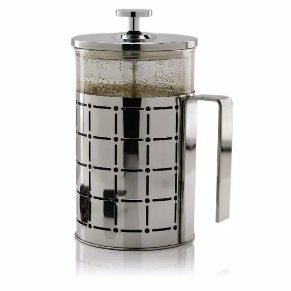 Coffee Makers Ovente 3-Cup Silver Borosilicate Glass Heat-Resistant Cafetiere French Press Coffee And Tea Maker With Free Measuring Scoop 1 Coffee Makers Ovente 3-Cup Silver Borosilicate Glass Heat-Resistant Cafetiere French Press Coffee And Tea Maker With Free Measuring Scoop
