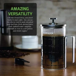 Coffee Makers Ovente 3-Cup Silver Borosilicate Glass Heat-Resistant Cafetiere French Press Coffee And Tea Maker With Free Measuring Scoop 12 Coffee Makers Ovente 3-Cup Silver Borosilicate Glass Heat-Resistant Cafetiere French Press Coffee And Tea Maker With Free Measuring Scoop -MegaChef Sales Shop silver ovente french presses fss27p fa 1000