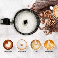 Coffee Makers Ovente 8 Oz. Silver Automatic Electric Milk Frother And Steamer Hot Or Cold Froth Functionality Foam Maker And Warmer 15 Coffee Makers Ovente 8 Oz. Silver Automatic Electric Milk Frother And Steamer Hot Or Cold Froth Functionality Foam Maker And Warmer -MegaChef Sales Shop silver ovente milk frothers fr3608br 31 1000