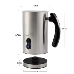 Coffee Makers Ovente 8 Oz. Silver Automatic Electric Milk Frother And Steamer Hot Or Cold Froth Functionality Foam Maker And Warmer 14 Coffee Makers Ovente 8 Oz. Silver Automatic Electric Milk Frother And Steamer Hot Or Cold Froth Functionality Foam Maker And Warmer -MegaChef Sales Shop silver ovente milk frothers fr3608br 76 1000