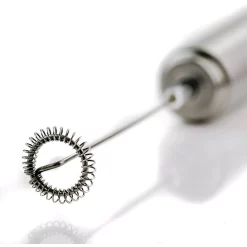 Coffee Makers Ovente Stainless Steel Milk Frother, Coffee Mixer Wand, Silver (FRS1020B) -MegaChef Sales Shop silver ovente milk frothers frs1020b 4f 1000