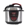 Cookers IMUSA 5 Qt. Silver And Red Electric Pressure Cooker With Locking Lid