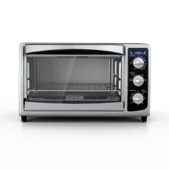 Toasters BLACK+DECKER 1500 W 6-Slice Stainless Steel Toaster Oven With Built-In Timer -MegaChef Sales Shop silver stainless steel black decker toaster ovens to1675b 77 1000