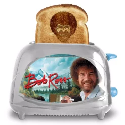 Toasters Uncanny Brands Bob Ross 2-Slice Silver Toaster
