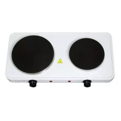 Food Warmers MegaChef Portable 2-Burner 7.25 In. Sleek White Hot Plate With Temperature Control -MegaChef Sales Shop sleek white megachef hot plates 985103789m 4f 1000