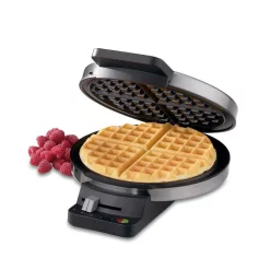 Electric Skillets & Indoor Grills Cuisinart Single Waffle Stainless Steel American Waffle Maker With Recipe Book -MegaChef Sales Shop stainless black cuisinart waffle makers wmr ca 31 1000