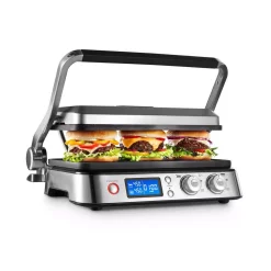 Electric Skillets & Indoor Grills DeLonghi Livenza All-Day 261 Sq. In. Stainless Steel Indoor Grill -MegaChef Sales Shop stainless delonghi indoor grills cgh1030d 44 1000