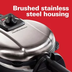 Electric Skillets & Indoor Grills Hamilton Beach Single Waffle Stainless Steel Belgian Waffle Maker -MegaChef Sales Shop stainless hamilton beach waffle makers 26030 31 1000