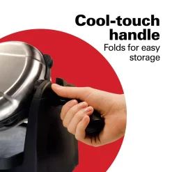 Electric Skillets & Indoor Grills Hamilton Beach Single Waffle Stainless Steel Belgian Waffle Maker -MegaChef Sales Shop stainless hamilton beach waffle makers 26030 d4 1000