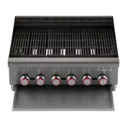 Electric Skillets & Indoor Grills Magic Chef 48 In. Commercial Countertop Radiant Char Broiler -MegaChef Sales Shop stainless magic chef electric griddles mcccb48a a0 1000