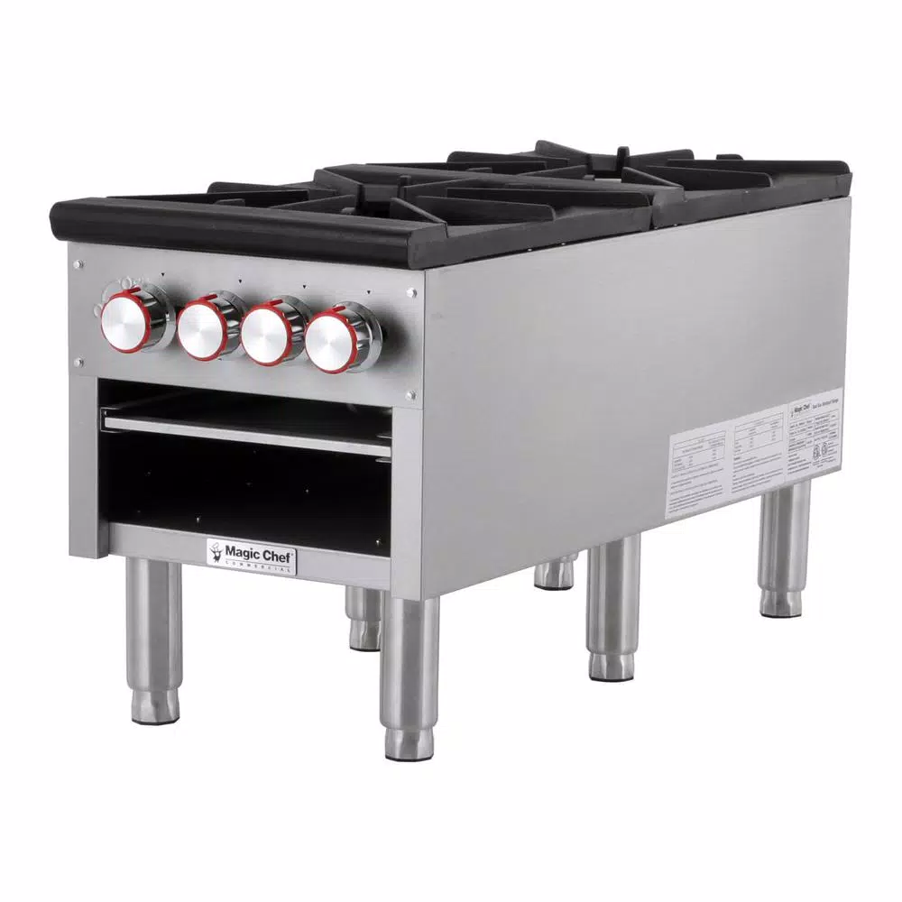 Food Warmers Magic Chef Commercial Double Stock Pot Countertop Gas Cooktop 2 Food Warmers Magic Chef Commercial Double Stock Pot Countertop Gas Cooktop - Image 2