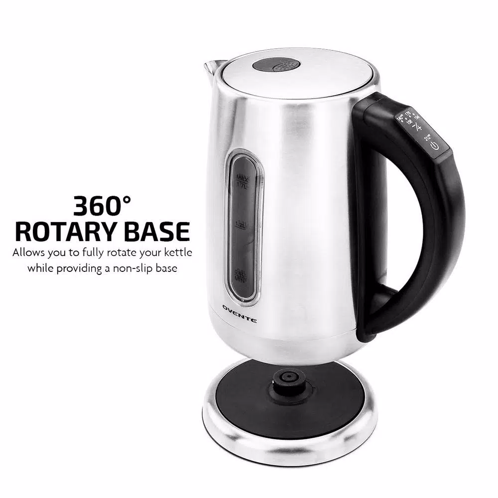 Electric Kettles Ovente 7.1-Cup Stainless Steel Electric Kettle With Touch Screen Control Panel 5 Electric Kettles Ovente 7.1-Cup Stainless Steel Electric Kettle With Touch Screen Control Panel - Image 5