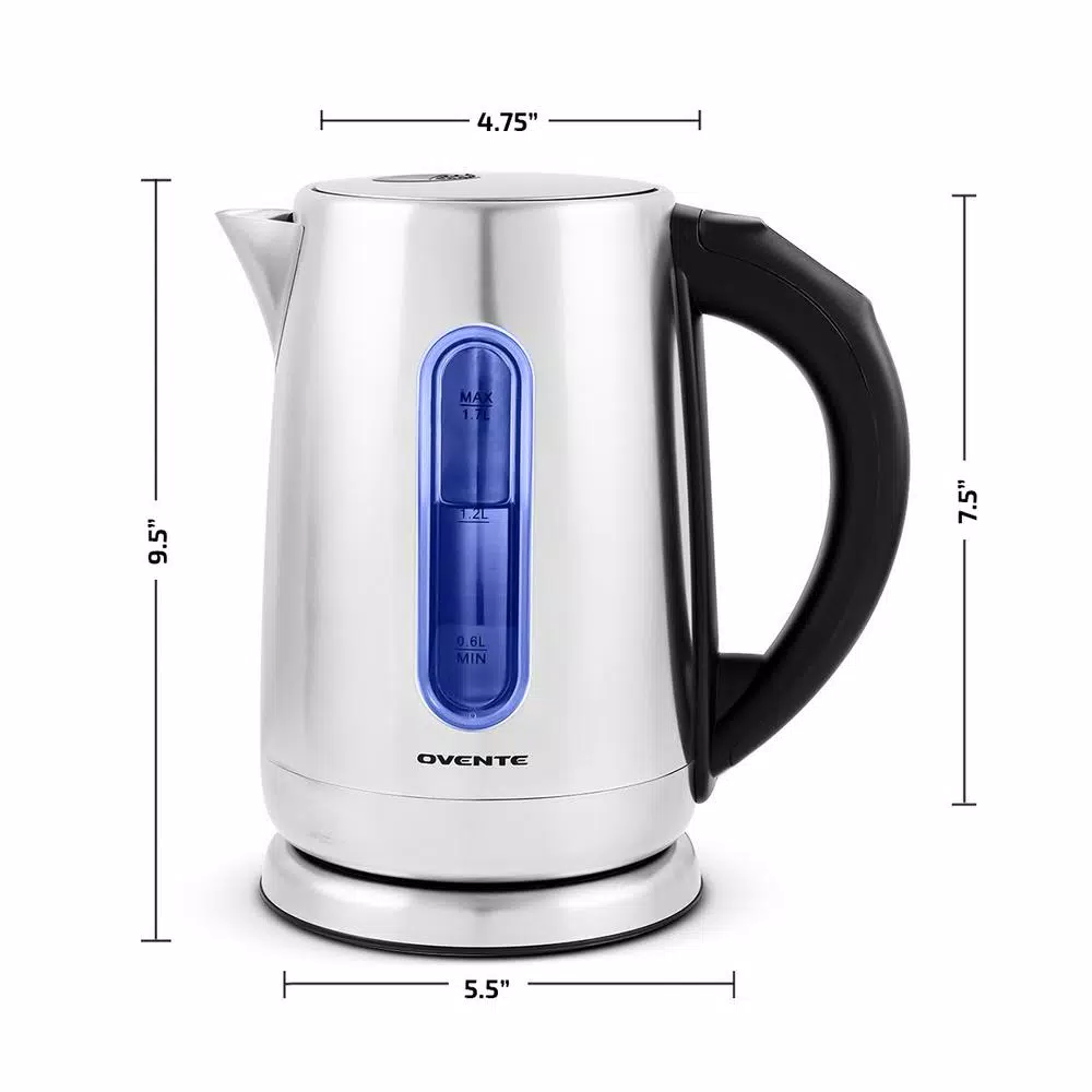 Electric Kettles Ovente 7.1-Cup Stainless Steel Electric Kettle With Touch Screen Control Panel 6 Electric Kettles Ovente 7.1-Cup Stainless Steel Electric Kettle With Touch Screen Control Panel - Image 6