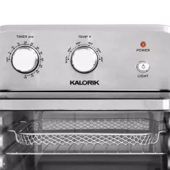 Toasters KALORIK 12 Qt. Stainless Steel And Black Air Fryer Oven -MegaChef Sales Shop stainless steel and black kalorik toaster ovens afo 46894 bkss 1f 1000