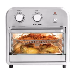 Toasters KALORIK 12 Qt. Stainless Steel And Black Air Fryer Oven -MegaChef Sales Shop stainless steel and black kalorik toaster ovens afo 46894 bkss 4f 1000