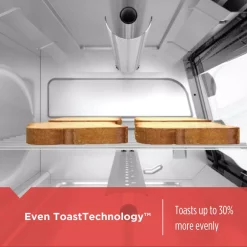 Toasters BLACK+DECKER 1150 W 4-Slice Black Stainless Steel Toaster Oven With Temperature Control -MegaChef Sales Shop stainless steel black black decker toaster ovens to1705sb a0 1000