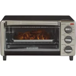 Toasters BLACK+DECKER 1150 W 4-Slice Black Stainless Steel Toaster Oven With Temperature Control -MegaChef Sales Shop stainless steel black black decker toaster ovens to1705sb c3 1000