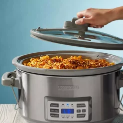 Cookers BLACK+DECKER 7 Qt. Stainless Steel Electric Slow Cooker With Temperature Probe And Precision Sous-Vide -MegaChef Sales Shop stainless steel black decker multi cookers scd7007ssd 31 1000
