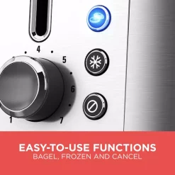 Toasters BLACK+DECKER Rapid Toast 2-Slice Stainless Steel Wide Slot Toaster -MegaChef Sales Shop stainless steel black decker pop up toasters tr3500sd 1f 1000