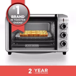Toasters BLACK+DECKER 1500 W 6-Slice Stainless Steel Toaster Oven With Built-In Timer -MegaChef Sales Shop stainless steel black decker toaster ovens to3210ssd 44 1000