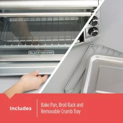 Toasters BLACK+DECKER 8-Slice Extra-Wide Convection Toaster Oven, Stainless Steel -MegaChef Sales Shop stainless steel black decker toaster ovens to3240xsbd fa 1000